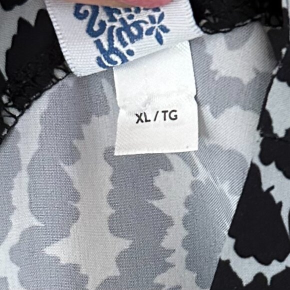 ALOHA! RIP SKIRT DRESS - SHORT BLACK AND WHITE - LOOSE FIT XL (16-18) - Picture 4 of 5